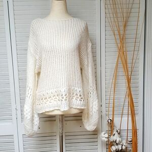 Little Lies Size M/L  Crochet Pullover Sweater